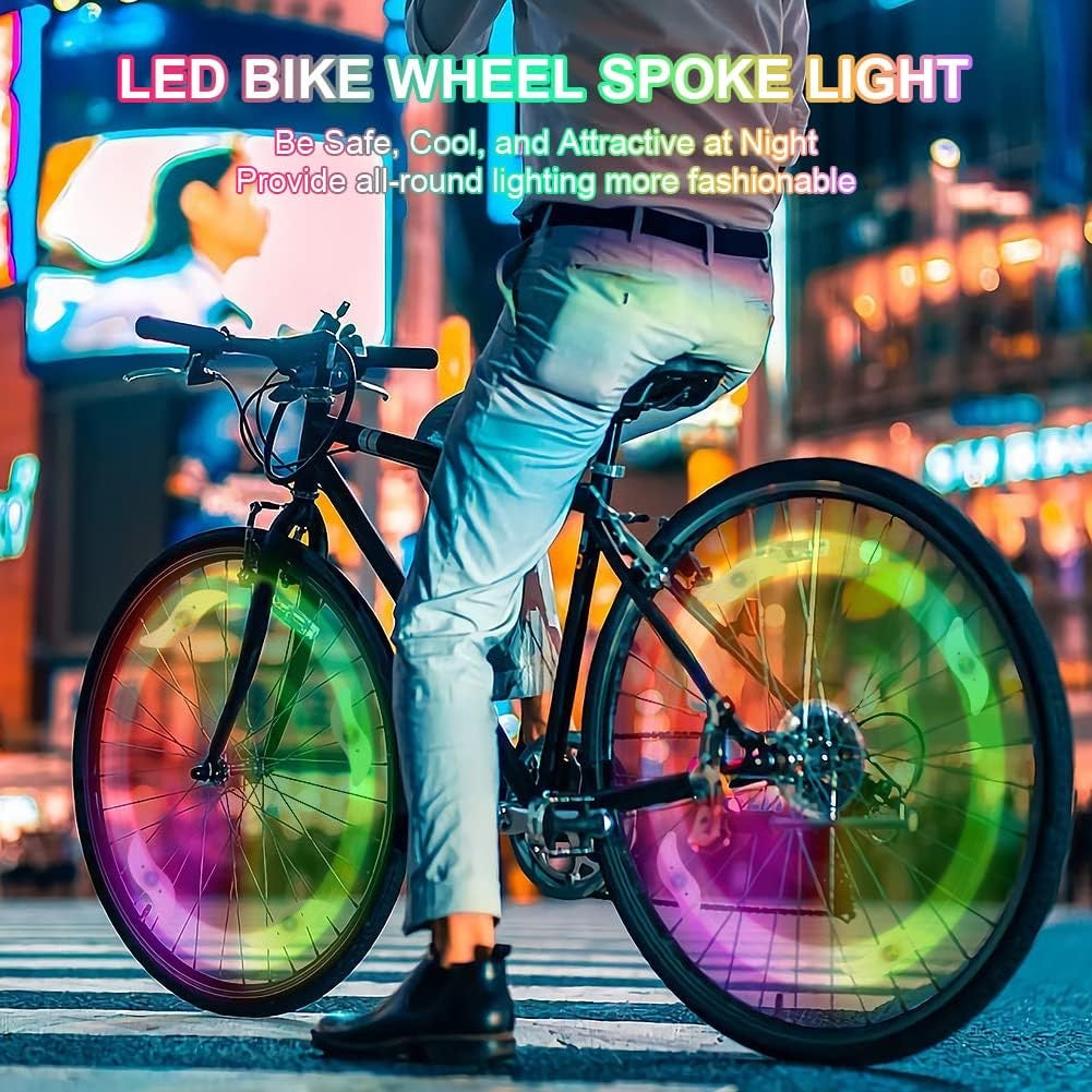flintronic Feux de Roue de Vélo, Bike LED Roue Lumières